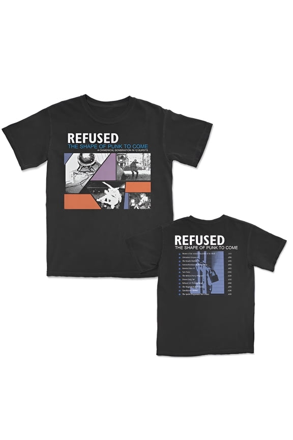 Refused Men's The Shape of Punk To Come Cover Track List T-Shirt Black Medium | Officially Licensed Merchandise