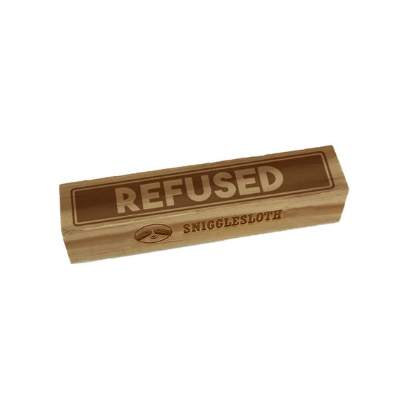 Refused Office Filing Rectangle Rubber Stamp Stamping Scrapbooking Crafting - Small 2.50in
