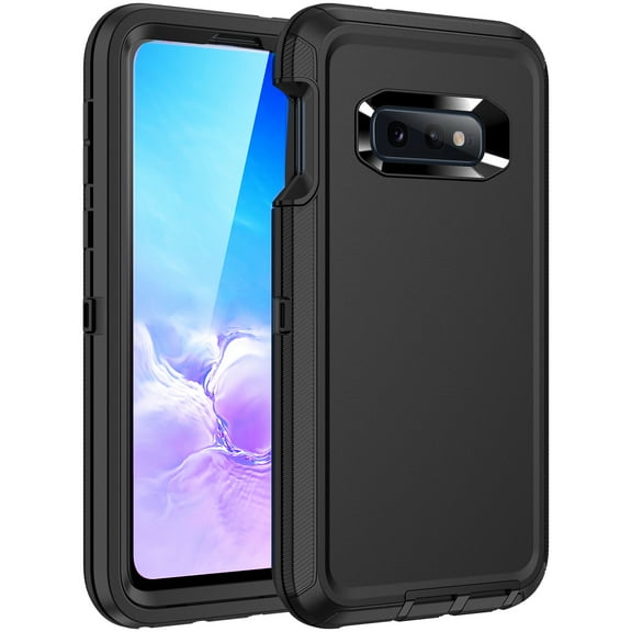 RegSun for Galaxy S10E Case,Shockproof 3-Layer Full Body Protection [Without Screen Protector] Rugged Heavy Duty High Impact Hard Cover Case for Samsung Galaxy S10E 5.8",Black