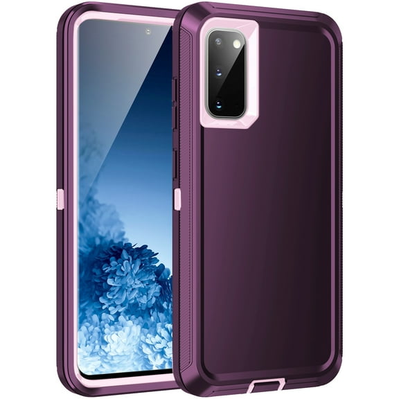RegSun for Galaxy S20 Plus Case,Shockproof 3-Layer Full Body Protection [Without Screen Protector] Rugged Heavy Duty High Impact Hard Cover Case for Samsung Galaxy S20+,Purple/Pink