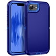 thumbnail image 1 of RegSun for iPhone 16e Case,Shockproof 3-Layer Full Body Protection [Without Screen Protector] Rugged Heavy Duty High Impact Hard Cover Case for iPhone 16e 2025,Dark Blue, 1 of 6