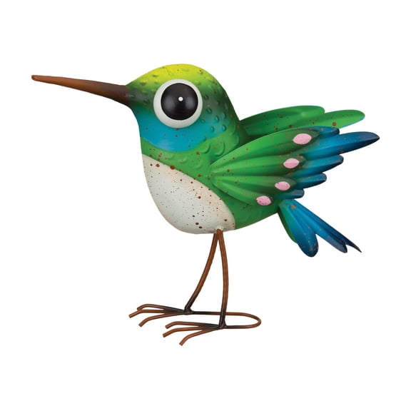 Regal Art & Gift Bird Decor 9" - Hummingbird Metal 8.75" Statue Garden