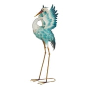 Regal Art & Gift Blue Crane 34" - Wings UP Metal 34" Bird Statue
