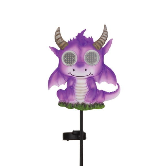 Regal Art & Gift Eye Roller Solar Stake - Dragon Metal 35" Light Lantern