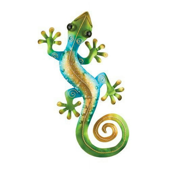 Regal Art & Gift Gecko Wall Decor, 19, Rainbow Green