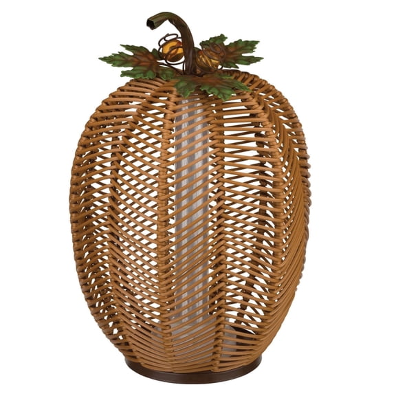 Regal Art & Gift LED Wicker Pumpkin Lantern - Tall Wicker 12.25" Home Accent