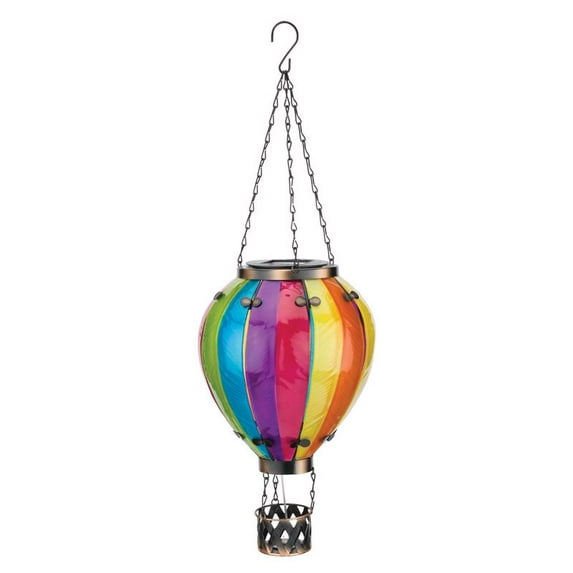 Regal Art & Gift Large Rainbow Hot Air Balloon Solar Lantern 12763