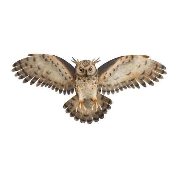 Regal Art & Gift Long Eared Owl Wall Decor 32" Metal 16.75" Bird Statue