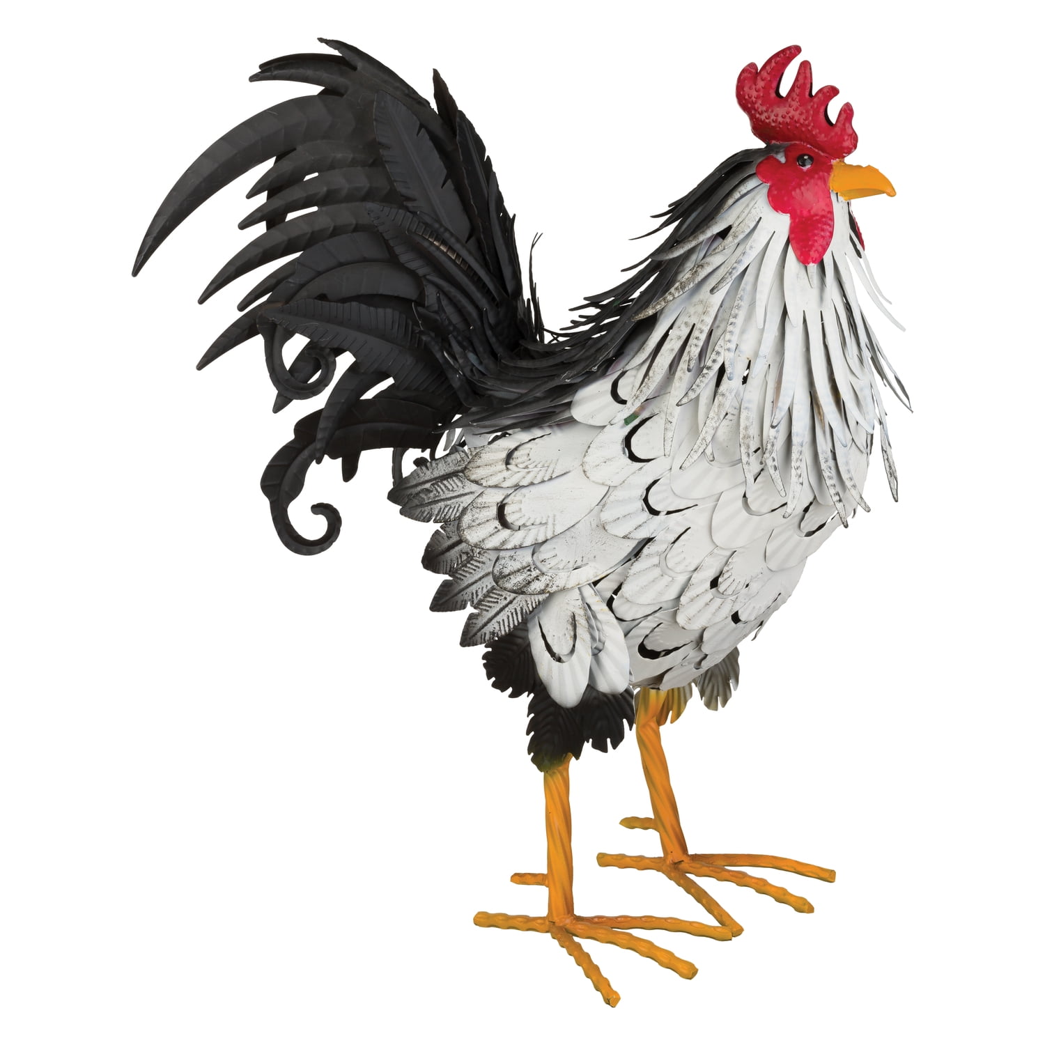 Multicolored Metal 21.75 in. Sussex Rooster Statue