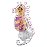 Regal Art & Gift Night Light Seahorse Glass & Metal Plug In 2.36Dx5.94Wx8.27H