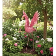 Regal Art & Gift 46" Flamingo Decor - Wings Up Metal Bird Statue