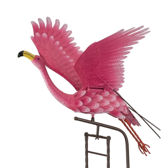 Regal Art & Gift Rocker Stake - Flamingo Metal 52.75" Garden Yard