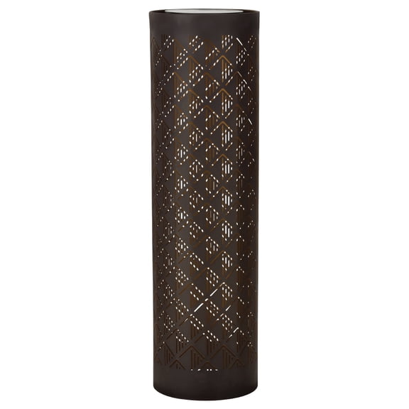 Regal Art & Gift Shadow Cylinder Solar Set/2 - Diamond Metal 24.5" Light Lantern