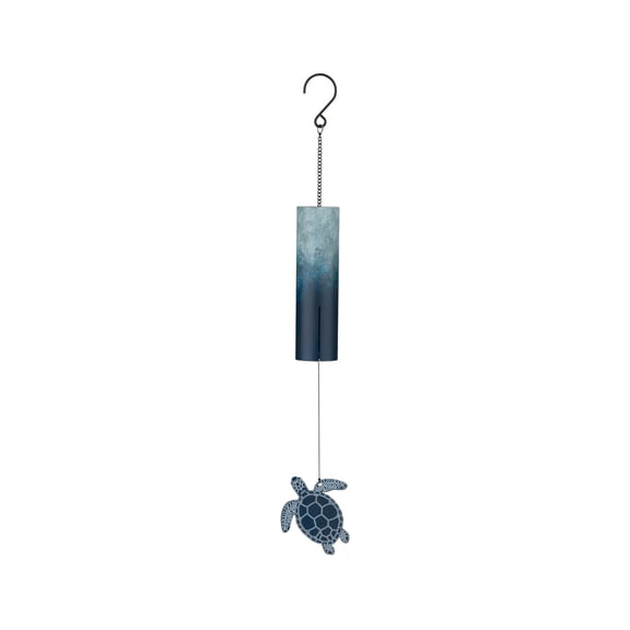 Regal Art & Gift Shoreline Wind Bell 2" - Sea Turtle Metal 24" Garden Outdoor