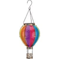 15'' Multicolor Glass Hot Air Balloon LED Lantern