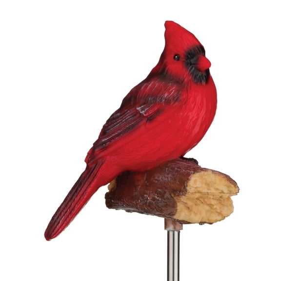 Regal Art & Gift Songbird Solar/Sound Stake - Cardinal Acrylic 27.5" Light Lantern