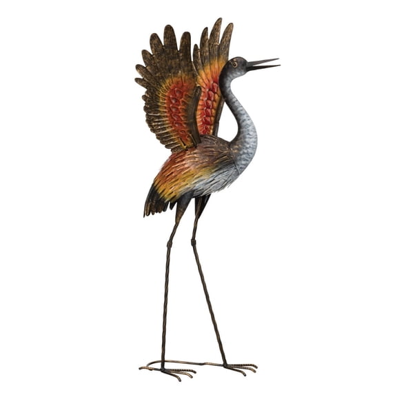 Regal Art & Gift Sparta Crane Decor - Down Metal 30" Bird Statue