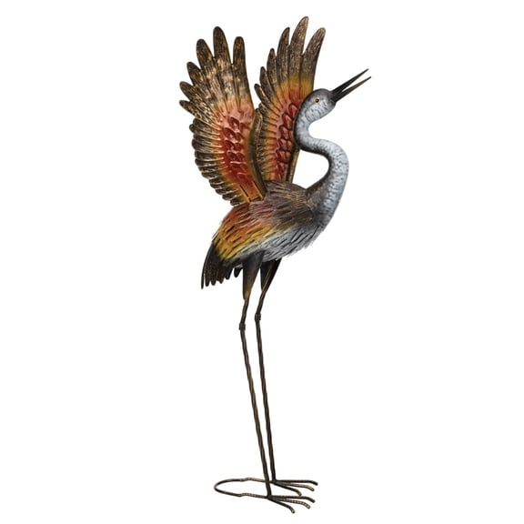 Regal Art & Gift Sparta Crane Decor - Up Metal 30.75" Bird Statue