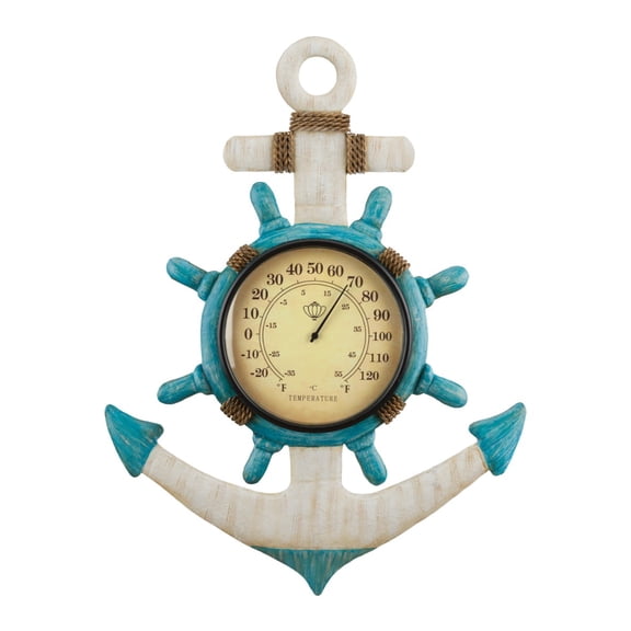 Regal Art & Gift Thermometer Wall Decor - Anchor Metal 18" Garden Accessory