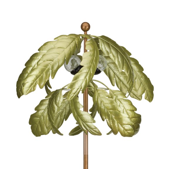 Regal Art & Gift Vertical Solar Wind Spinner - Palm Tree Metal 70" Kinetic Garden
