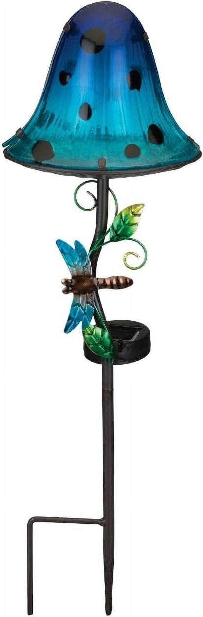 Regal Art & Gift Dottie Mushroom Solar Garden Stake - Decorative Light - Blue