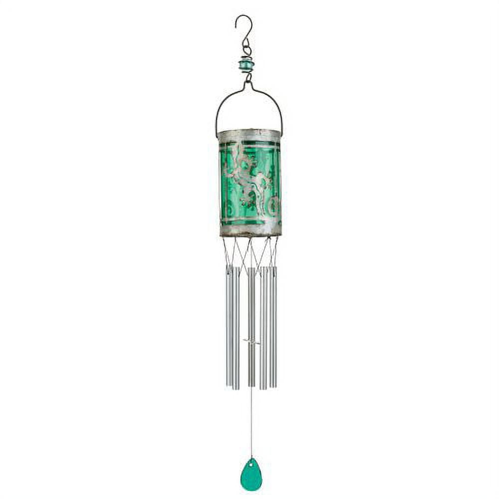 Regal Art and Gift 12125 Gecko Turquoise Solar Wind Chime Lawn