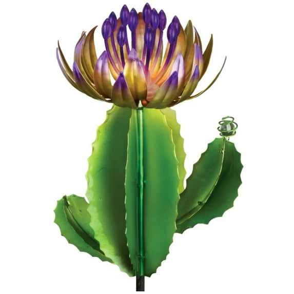 Regal Art and Gift 12498 - 35.5" Purple Barrel Cactus Garden Stake Solar LED Light