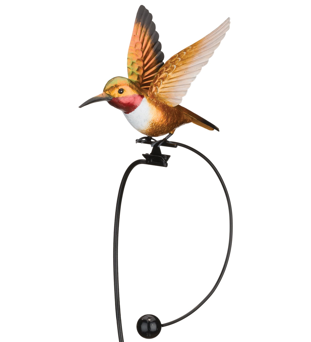 Regal Art & Gift Rocker Hummingbird Stake - Rufous Metal 42.75