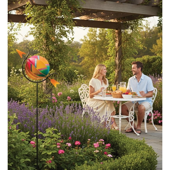 Regal Art & Gift Vertical Wind Spinner - Color Blast Metal 68.75" Kinetic Garden