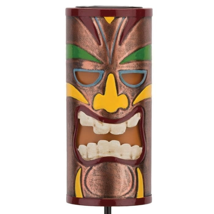 Brown Tiki Solar Garden Stake with LED Lights