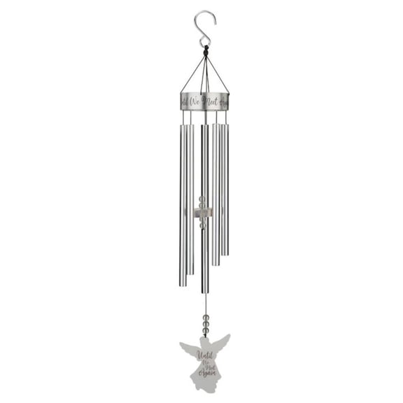 Regal Art and Gift 13321 - 32" Sentiment Angel Silver Chime Aluminum/Steel/Acrylic Chime