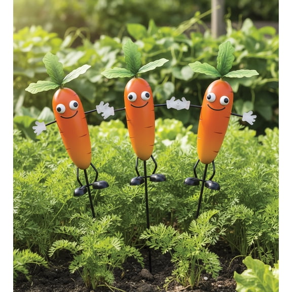 Regal Art & Gift 20.5" Veggie Stake - Carrot Metal Garden Stake