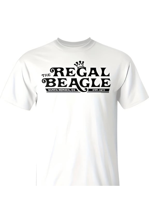 Regal Beagle Pub 's Company Retro Tv Show Logo T-Shirt 220g Cotton Crew Neck Top With Gentle Be9