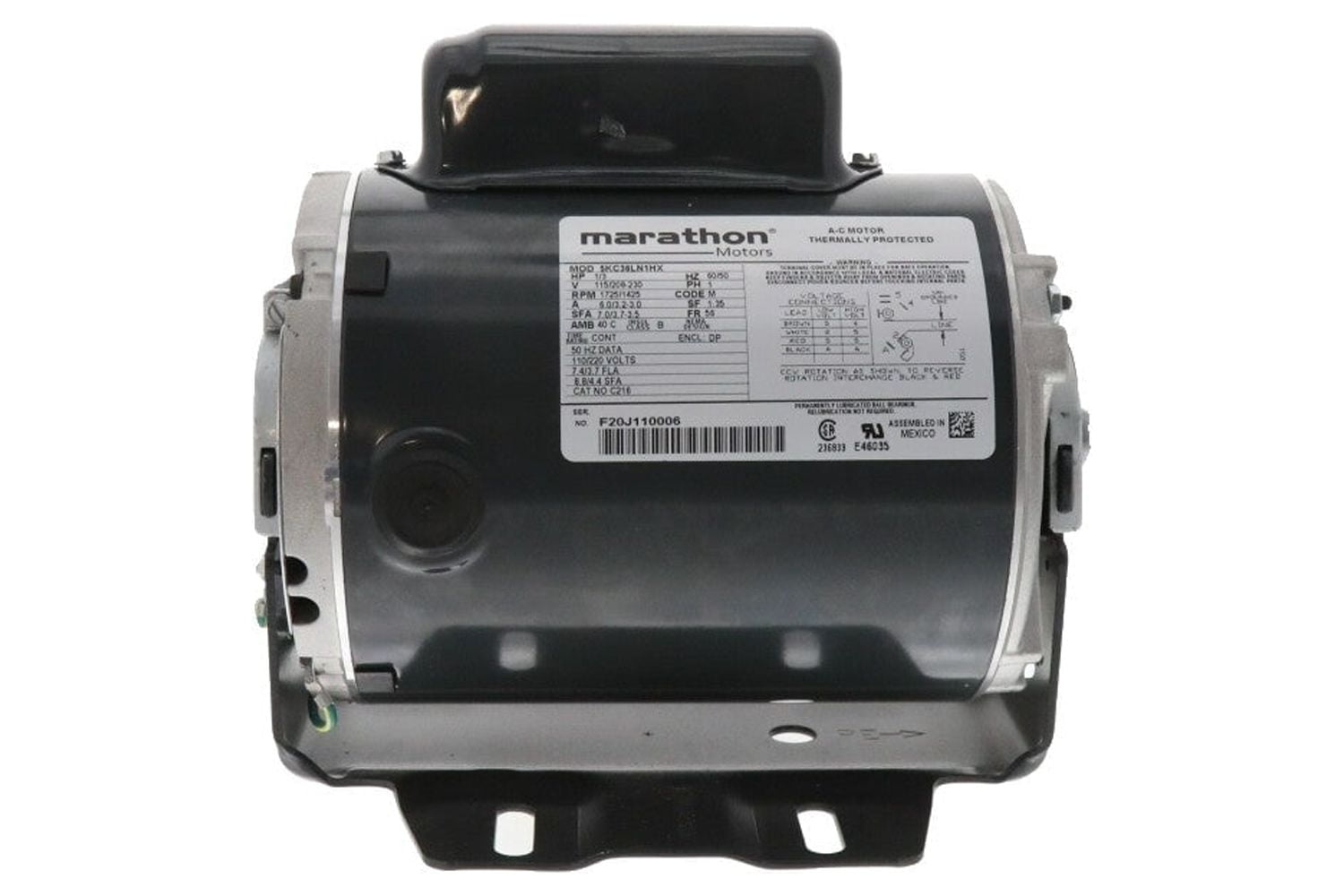 Regal Beloit-Marathon Motors C216 - High Performance 1/3Hp Motor 115/230V 1725Rpm