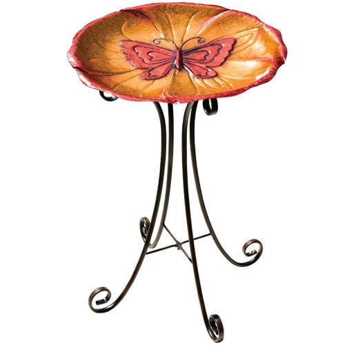 Regal Birdbath with Stand - Butterfly