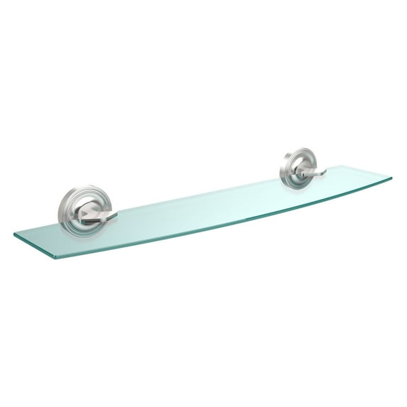 Regal Collection 24-in Glass Shelf in Satin Chrome