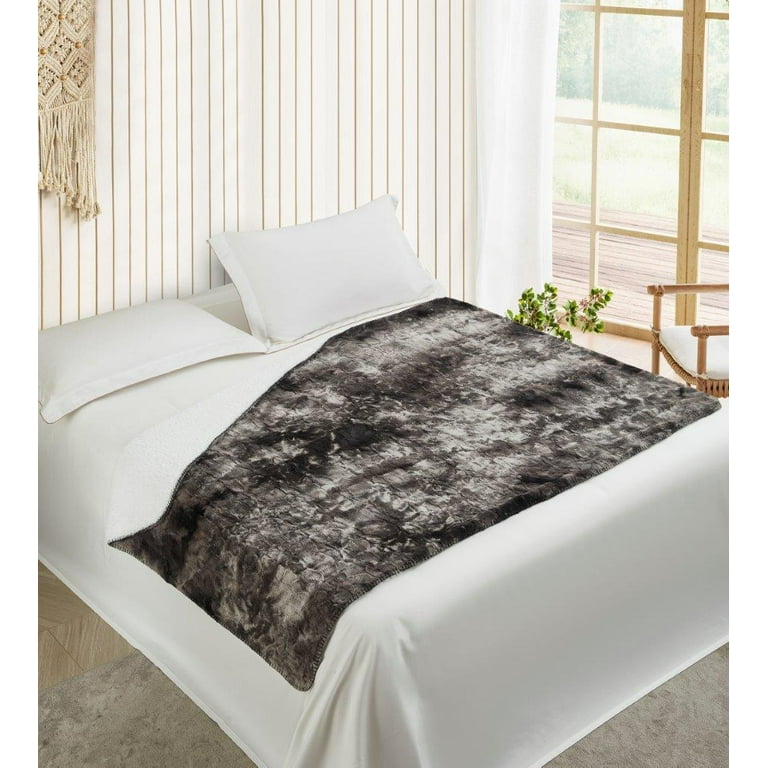Regal Comfort Furry Thick Faux Fur Sherpa Throw Blanket 50 x70