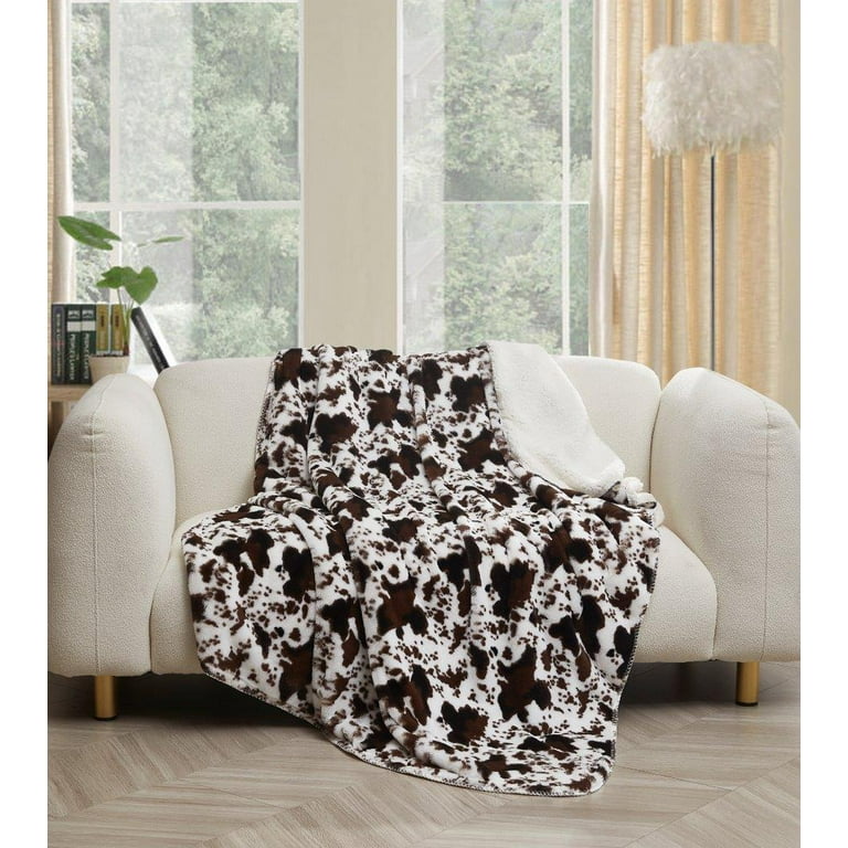 Regal Comfort Faux Fur Sherpa Throw Blanket 50 x70 Soft Plush Warm Fuzzy Oversized Twin Velvet Fleece Blanket for all Seasons Chestnut Rodeo Walmart