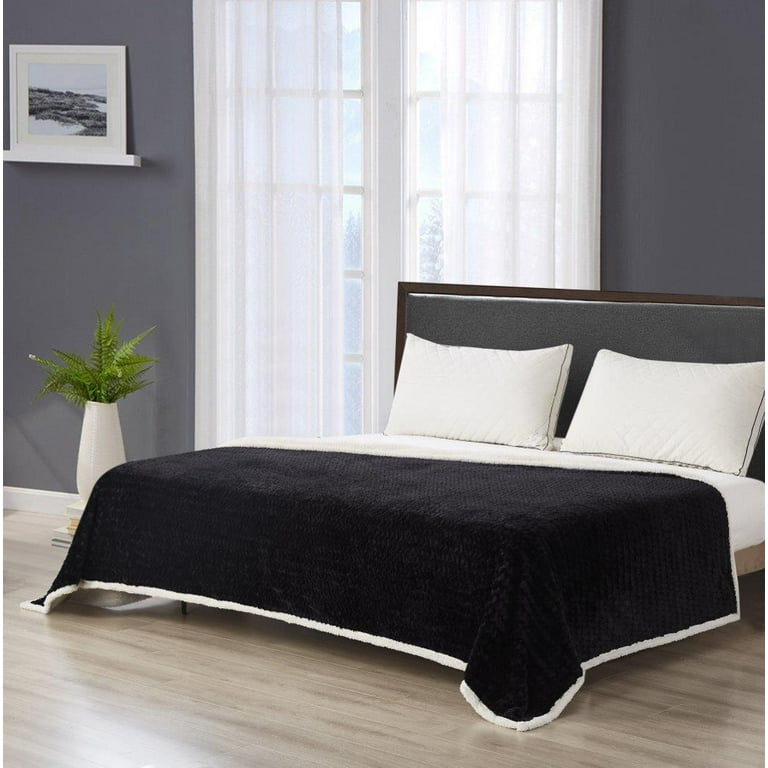 Regal Comfort Giant Throw Blanket for Couch and Bedding Extra Large and Super Soft Fleece Blanket Black Walmart