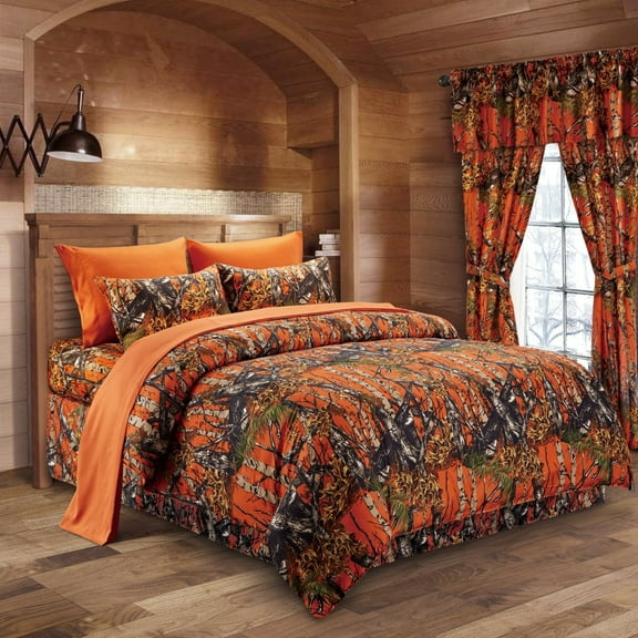 Regal Comfort Orange King 1 Piece Bed Skirt
