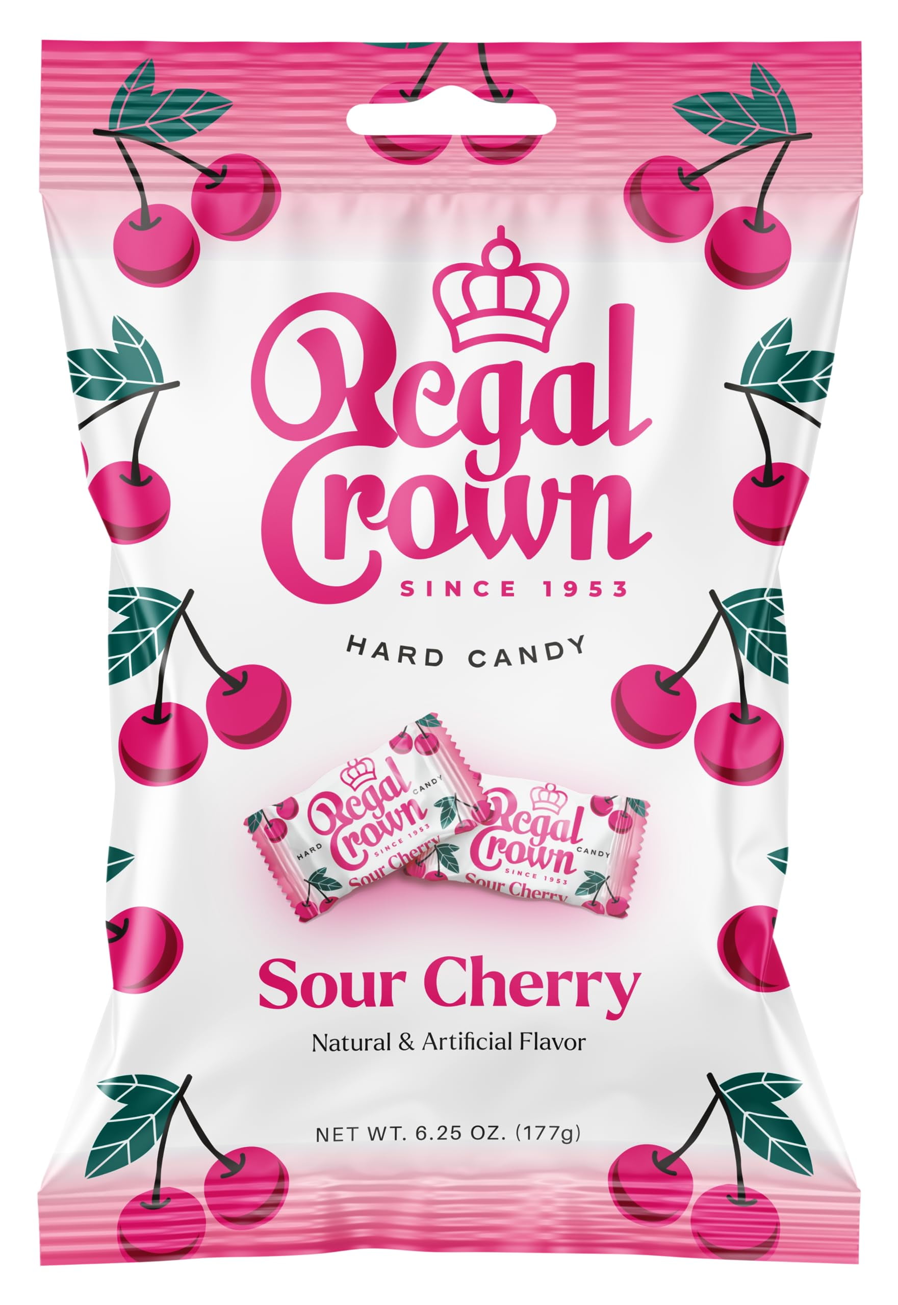 Regal Crown Sour Cherry Candy Traditional Sour Cherries Candy Tart