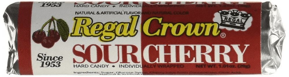 Regal Crown Sour Cherry Hard Candy - 1.01-oz. Roll
