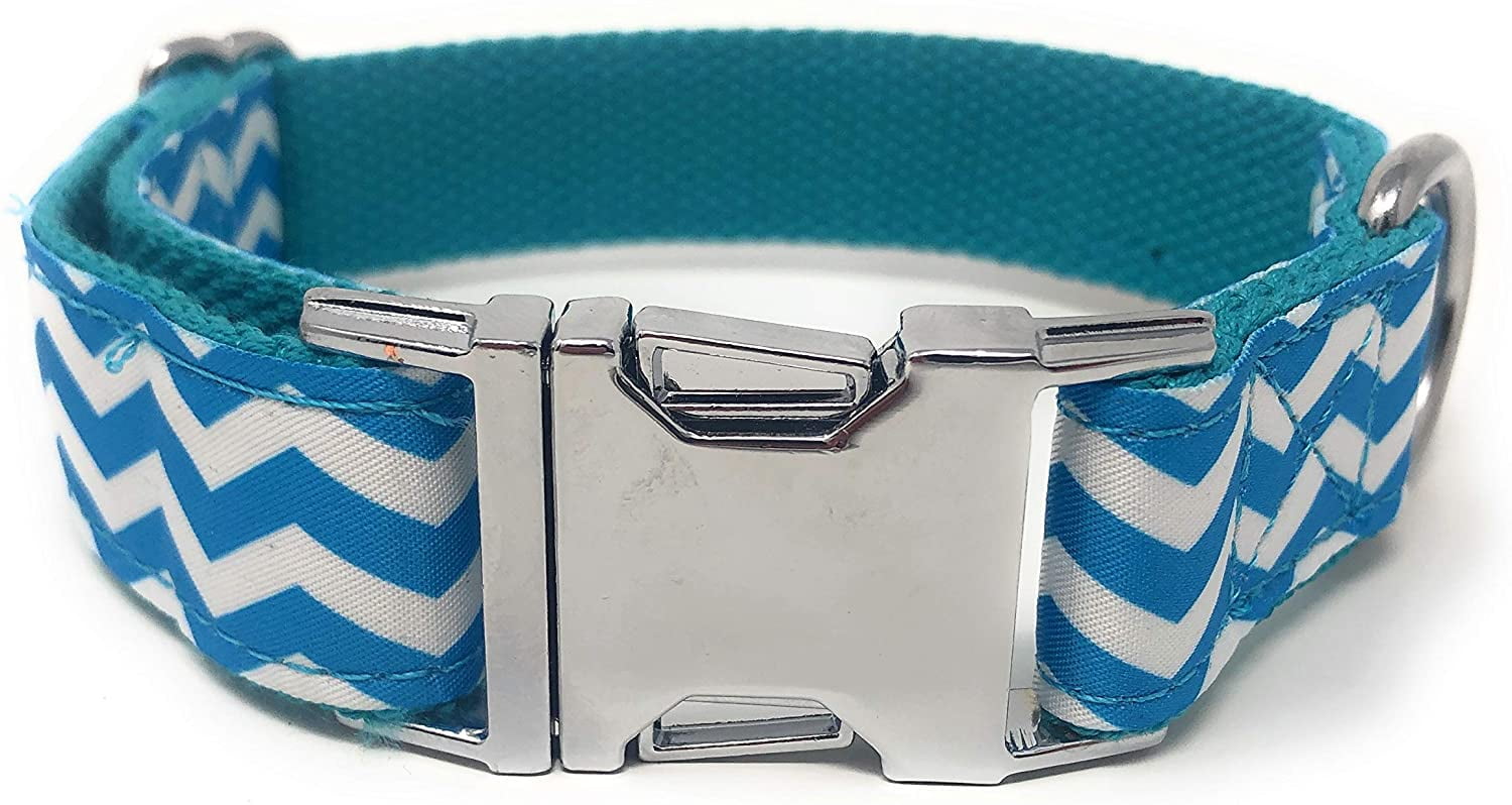  Regal Dog Products Nylon Dog Collar with Metal Buckle, for  Small, Medium, and Large Dogs, Blue Collar for Male Dog