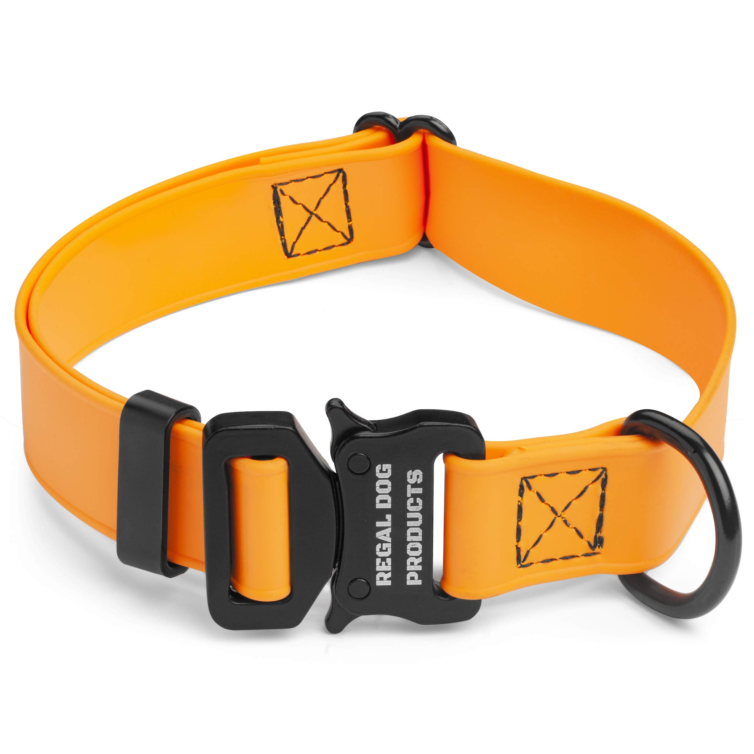 Regal Dog Products Custom Fit Orange Dog Collar with High Strength Military Buckle and Heavy Duty D Ring Odor Proof Waterproof Dog Collars for Small Medium Large or XL Dogs Walmart