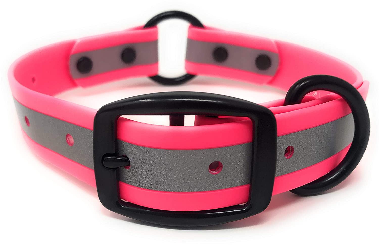Regal Dog Products Reflective Waterproof Hunting Dog Collar with Heavy Duty Black Hardware Center Ring and Buckle Walmart
