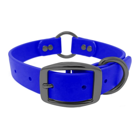 Regal Dog Products Waterproof Collar with Black Hardware - Easy to Clean, Water Resistant, Double Buckle & Center Ring