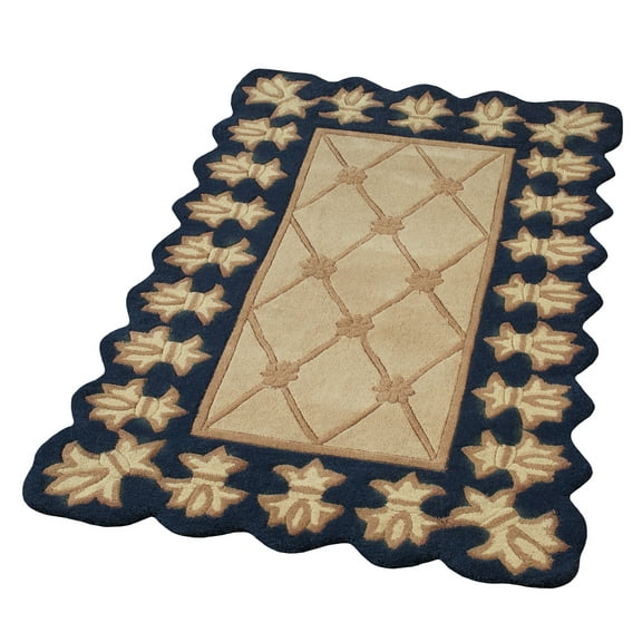 Regal Empire Rectangle Rug Gold with Navy 30” x 50”