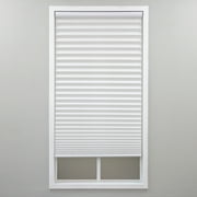Regal Estate, 1 inch Cordless Light Filtering Pleated Shade, White, 35W x 64L