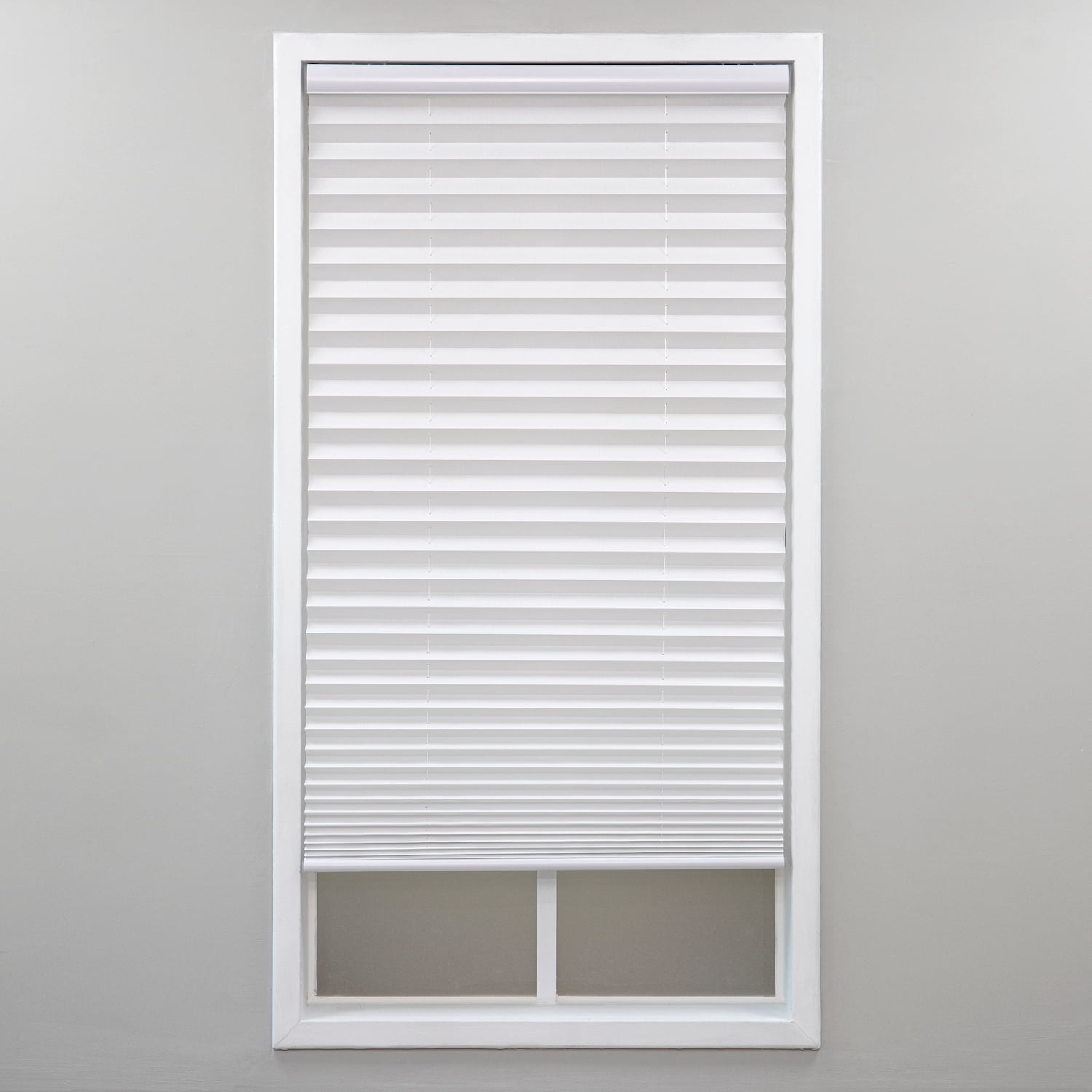 Regal Living Cordless Light Filtering Polyester Pleated Shades, White - 44 in. W x 64 in. L