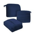 thumbnail image 1 of Regal Living 4 in 1 Cozy and Practical Travel Throw, Navy, 45 x 60, 1 of 7